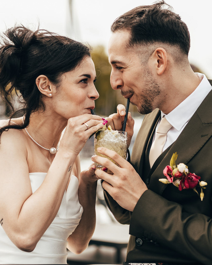 Brautpaar Cocktail Hochzeit Hamburg